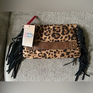 NWT - Justin Clutch Crossbody Fringe